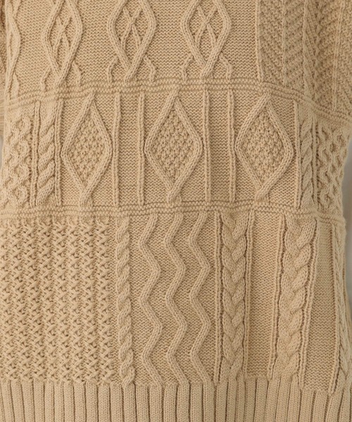 LEPSIM（レプシィム）の「5ゲージケーブルベスト　219651（ベスト・レディース・ブラック/ベージュ/アイボリー・FREE）」の12枚目の写真