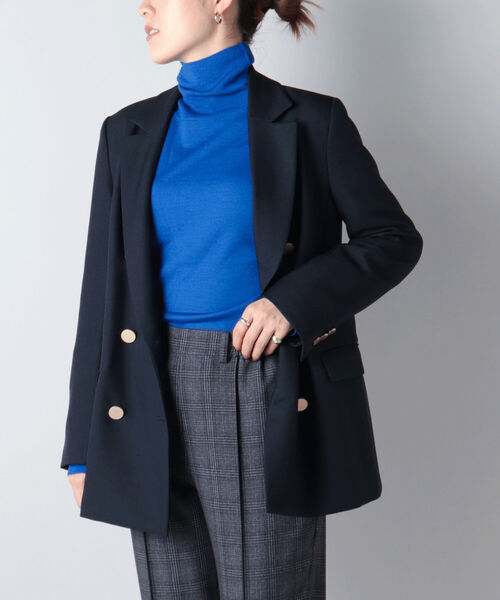 NOLLEY’S（ノーリーズ）の「14Gタートルネックプルオーバーウォッシャブルニット（ニット/セーター・レディース・ブラック/ベージュ/オフホワイト/ピンク/ブルー/マスタード・38）」の4枚目の写真