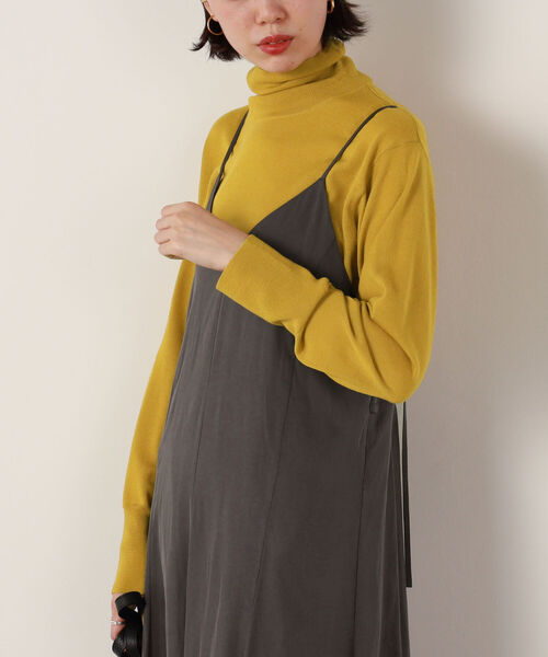 NOLLEY’S（ノーリーズ）の「14Gタートルネックプルオーバーウォッシャブルニット（ニット/セーター・レディース・ブラック/ベージュ/オフホワイト/ピンク/ブルー/マスタード・38）」の5枚目の写真