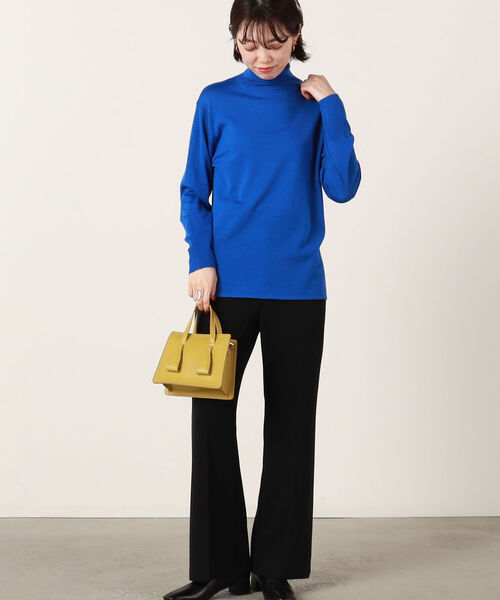 NOLLEY’S（ノーリーズ）の「14Gタートルネックプルオーバーウォッシャブルニット（ニット/セーター・レディース・ブラック/ベージュ/オフホワイト/ピンク/ブルー/マスタード・38）」の7枚目の写真