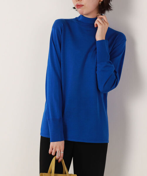 NOLLEY’S（ノーリーズ）の「14Gタートルネックプルオーバーウォッシャブルニット（ニット/セーター・レディース・ブラック/ベージュ/オフホワイト/ピンク/ブルー/マスタード・38）」の9枚目の写真