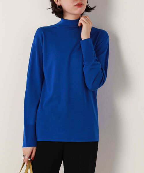 NOLLEY’S（ノーリーズ）の「14Gタートルネックプルオーバーウォッシャブルニット（ニット/セーター・レディース・ブラック/ベージュ/オフホワイト/ピンク/ブルー/マスタード・38）」の10枚目の写真