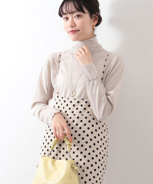 NOLLEY’S（ノーリーズ）の「14Gタートルネックプルオーバーウォッシャブルニット（ニット/セーター・レディース・ブラック/ベージュ/オフホワイト/ピンク/ブルー/マスタード・38）」の13枚目の写真