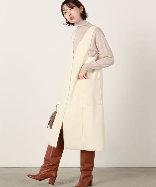 NOLLEY’S（ノーリーズ）の「14Gタートルネックプルオーバーウォッシャブルニット（ニット/セーター・レディース・ブラック/ベージュ/オフホワイト/ピンク/ブルー/マスタード・38）」の19枚目の写真