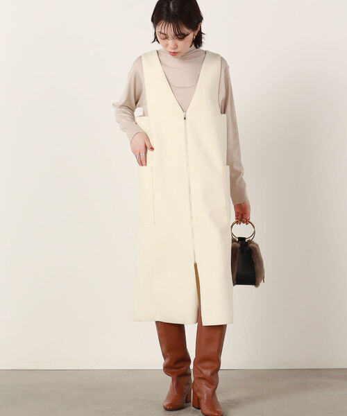 NOLLEY’S（ノーリーズ）の「14Gタートルネックプルオーバーウォッシャブルニット（ニット/セーター・レディース・ブラック/ベージュ/オフホワイト/ピンク/ブルー/マスタード・38）」の21枚目の写真