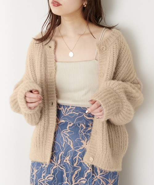 natural couture（ナチュラルクチュール）の「【大人ナチュ】カップ付きランダムテレコキャミソール（キャミソール・レディース・アイボリー/スミクロ/ベージュ・FREE）」の15枚目の写真