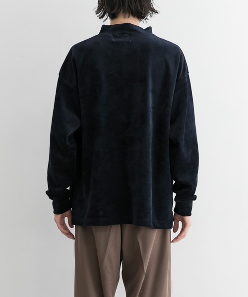 URBAN RESEARCH（アーバンリサーチ）の「URBAN RESEARCH iD　ベロアモックネックロングスリーブ（Tシャツ/カットソー・メンズ・ネイビー/ブラウン/グリーン系その他・MEDIUM/LARGE）」の11枚目の写真