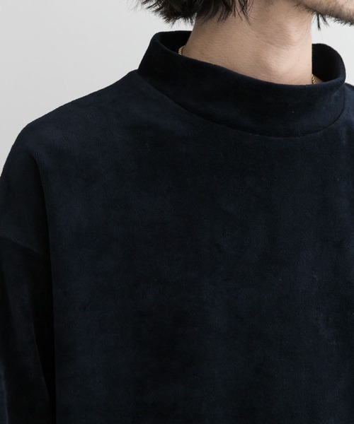 URBAN RESEARCH（アーバンリサーチ）の「URBAN RESEARCH iD　ベロアモックネックロングスリーブ（Tシャツ/カットソー・メンズ・ネイビー/ブラウン/グリーン系その他・MEDIUM/LARGE）」の16枚目の写真