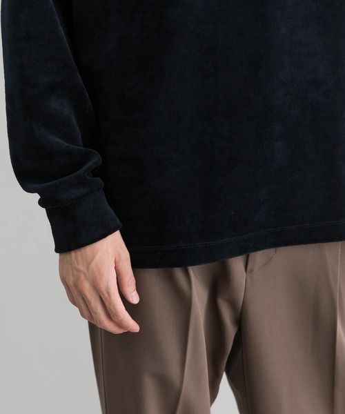 URBAN RESEARCH（アーバンリサーチ）の「URBAN RESEARCH iD　ベロアモックネックロングスリーブ（Tシャツ/カットソー・メンズ・ネイビー/ブラウン/グリーン系その他・MEDIUM/LARGE）」の10枚目の写真