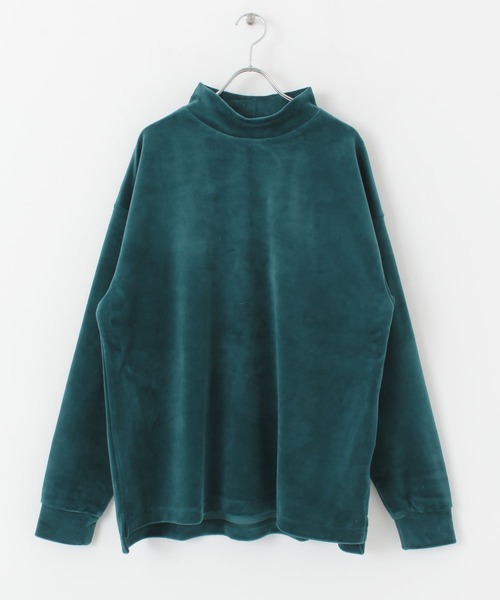 URBAN RESEARCH（アーバンリサーチ）の「URBAN RESEARCH iD　ベロアモックネックロングスリーブ（Tシャツ/カットソー・メンズ・ネイビー/ブラウン/グリーン系その他・MEDIUM/LARGE）」の13枚目の写真