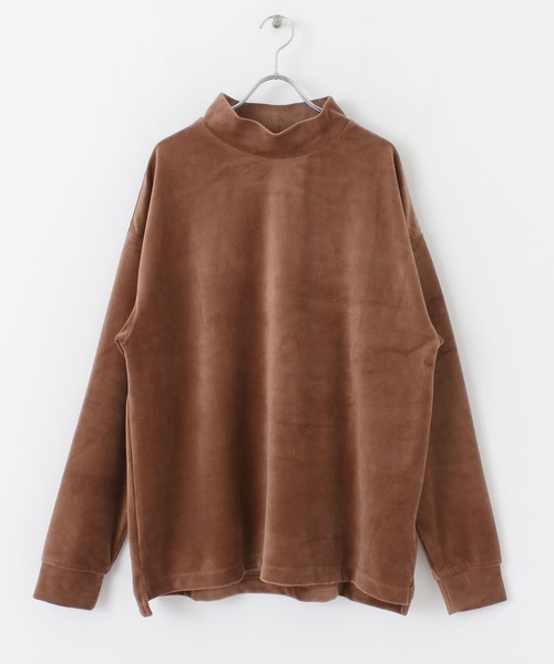 URBAN RESEARCH（アーバンリサーチ）の「URBAN RESEARCH iD　ベロアモックネックロングスリーブ（Tシャツ/カットソー・メンズ・ネイビー/ブラウン/グリーン系その他・MEDIUM/LARGE）」の9枚目の写真