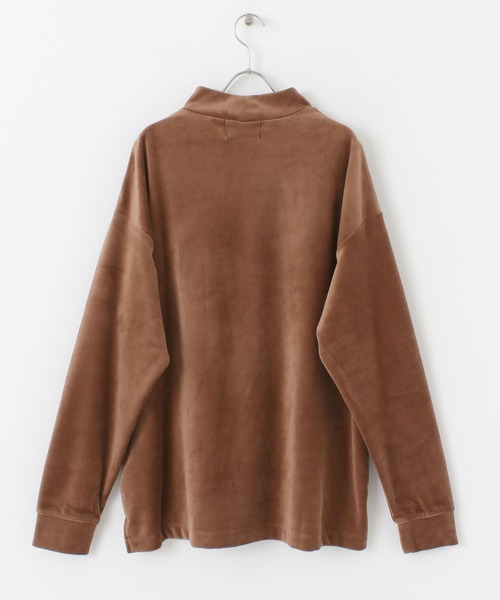 URBAN RESEARCH（アーバンリサーチ）の「URBAN RESEARCH iD　ベロアモックネックロングスリーブ（Tシャツ/カットソー・メンズ・ネイビー/ブラウン/グリーン系その他・MEDIUM/LARGE）」の7枚目の写真