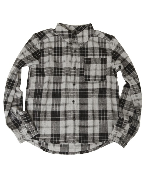 GLAZOS（グラソス）の「ネルチェック・長袖シャツ（シャツ/ブラウス・キッズ・ライトブルー/ベージュ/レッド/ネイビー/グレー・130cm/140cm/150cm/160cm/170cm）」の2枚目の写真