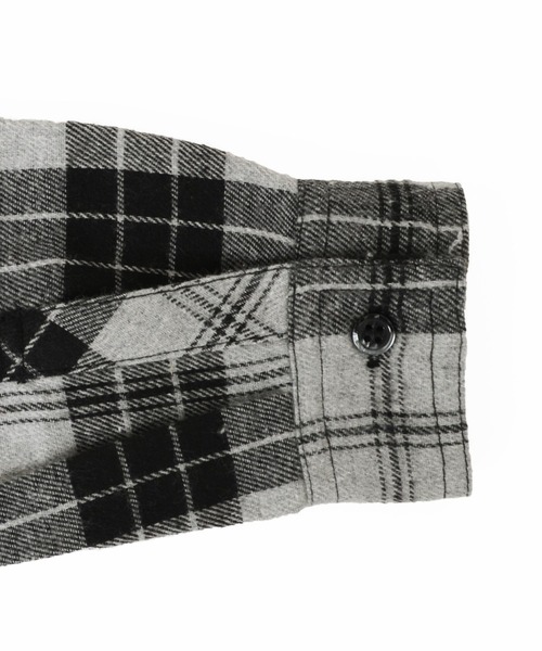 GLAZOS（グラソス）の「ネルチェック・長袖シャツ（シャツ/ブラウス・キッズ・ライトブルー/ベージュ/レッド/ネイビー/グレー・130cm/140cm/150cm/160cm/170cm）」の6枚目の写真