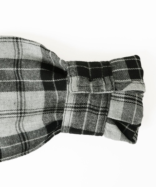 GLAZOS（グラソス）の「ネルチェック・長袖シャツ（シャツ/ブラウス・キッズ・ライトブルー/ベージュ/レッド/ネイビー/グレー・130cm/140cm/150cm/160cm/170cm）」の13枚目の写真