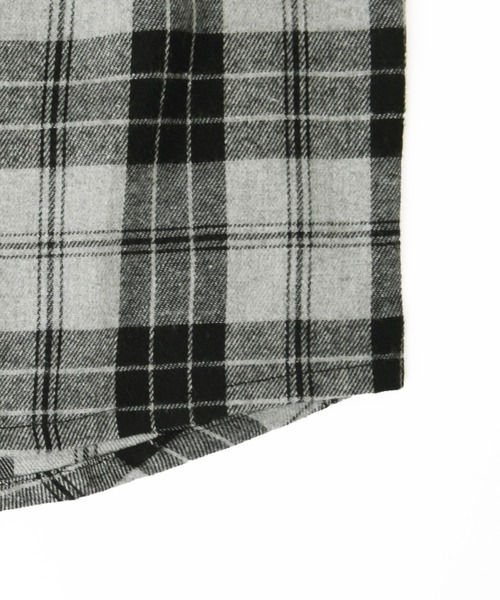 GLAZOS（グラソス）の「ネルチェック・長袖シャツ（シャツ/ブラウス・キッズ・ライトブルー/ベージュ/レッド/ネイビー/グレー・130cm/140cm/150cm/160cm/170cm）」の8枚目の写真