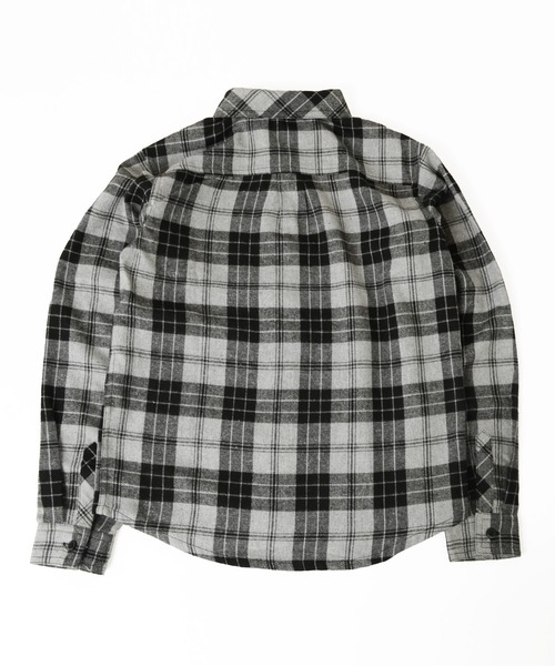 GLAZOS（グラソス）の「ネルチェック・長袖シャツ（シャツ/ブラウス・キッズ・ライトブルー/ベージュ/レッド/ネイビー/グレー・130cm/140cm/150cm/160cm/170cm）」の15枚目の写真