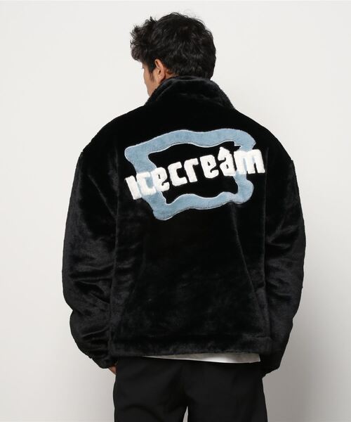 ICECREAM（アイスクリーム）の「ICECREAM FAUX FUR JACKET（ブルゾン・メンズ・ブラック/グリーン・LARGE/MEDIUM）」の6枚目の写真