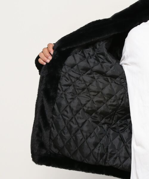 ICECREAM（アイスクリーム）の「ICECREAM FAUX FUR JACKET（ブルゾン・メンズ・ブラック/グリーン・LARGE/MEDIUM）」の7枚目の写真