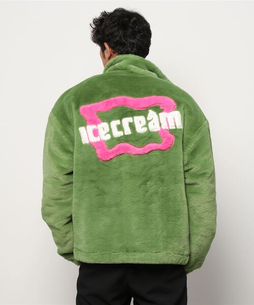 ICECREAM（アイスクリーム）の「ICECREAM FAUX FUR JACKET（ブルゾン・メンズ・ブラック/グリーン・LARGE/MEDIUM）」の8枚目の写真