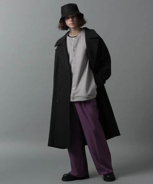 HARE(ハレ)の「【WEB限定】ヌバックライクカーディガン(HARE)(その他トップス・メンズ・ブラック/グレー・FREE)」の7枚目の写真