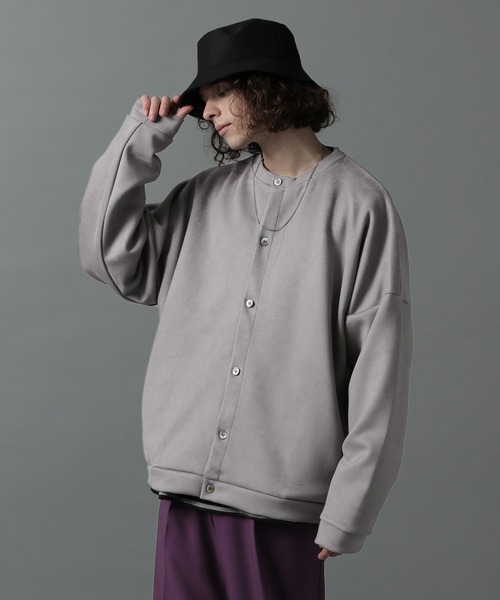 HARE(ハレ)の「【WEB限定】ヌバックライクカーディガン(HARE)(その他トップス・メンズ・ブラック/グレー・FREE)」の18枚目の写真