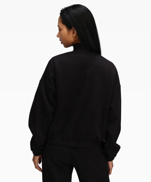 Calvin Klein Jeans（カルヴァンクラインジーンズ）の「マイクロ フロップ ハーフジップ スウェットシャツ（スウェット・レディース・ブラック/グレー系その他・S/M/L/XS）」の7枚目の写真