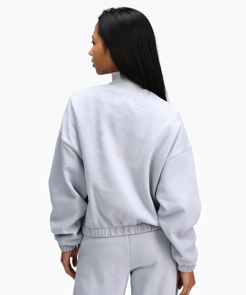 Calvin Klein Jeans（カルヴァンクラインジーンズ）の「マイクロ フロップ ハーフジップ スウェットシャツ（スウェット・レディース・ブラック/グレー系その他・S/M/L/XS）」の10枚目の写真