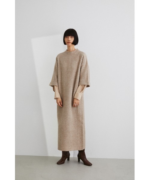 STYLEMIXER(スタイルミキサー)の「ハーフスリーブニットワンピース(ワンピース・レディース・チャコールグレー/グリーン/ベージュ・SMALL/MEDIUM)」の15枚目の写真