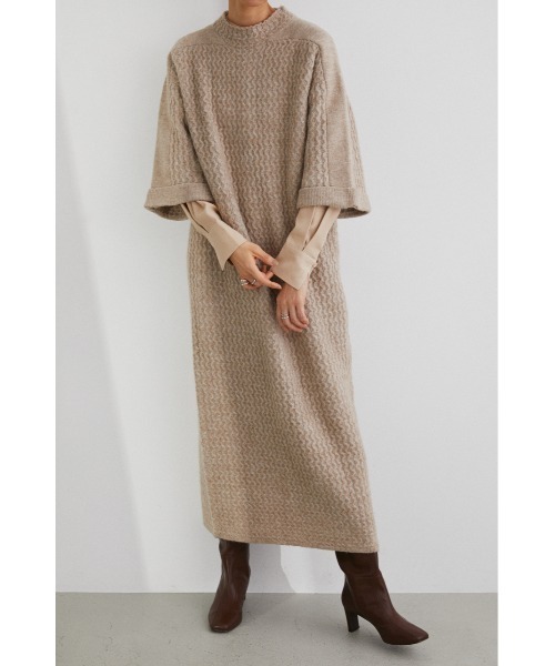 STYLEMIXER（スタイルミキサー）の「ハーフスリーブニットワンピース