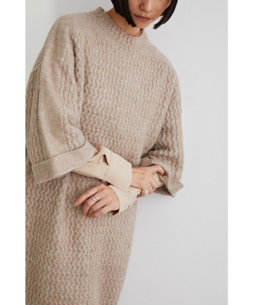 STYLEMIXER(スタイルミキサー)の「ハーフスリーブニットワンピース(ワンピース・レディース・チャコールグレー/グリーン/ベージュ・SMALL/MEDIUM)」の17枚目の写真