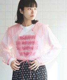 bulle de savon | 40/2天竺　うねうねボーダープルオーバー(Tシャツ/カットソー)
