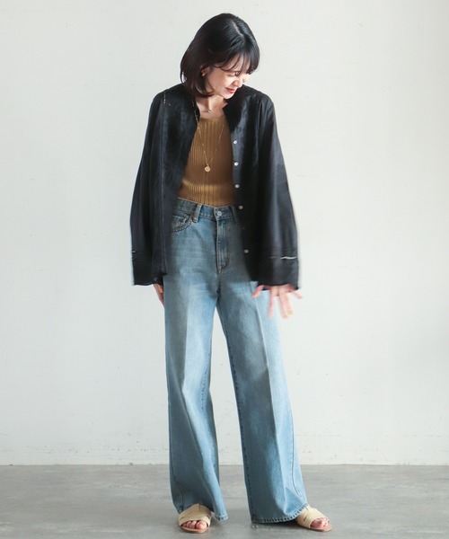 NOMBRE IMPAIR(ノンブルアンペール)の「インドネシア刺繍 スタンドスキッパーブラウス(シャツ/ブラウス・レディース・ホワイト/ブラック・FREE)」の11枚目の写真