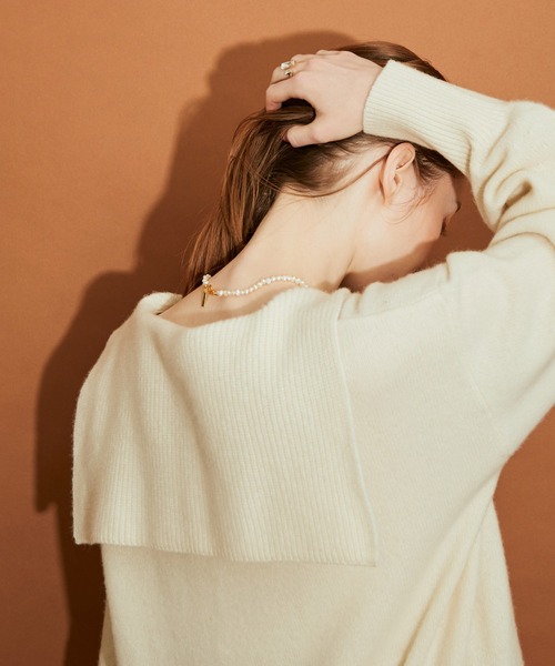 MIEKO UESAKO セーター カシミヤ混　ブルー系 MIEKO UESAKO セーター カシミヤ混 ブルー系 MIEKO UESAKO セーター