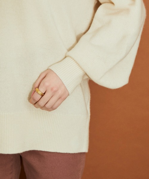 MADEMOISELLE ROPE'(マドモアゼル ロペ)の「<カシミヤ混>セーラーカラーニットプルオーバー(ニット/セーター・レディース・ホワイト/ブルー系その他6・38)」の5枚目の写真