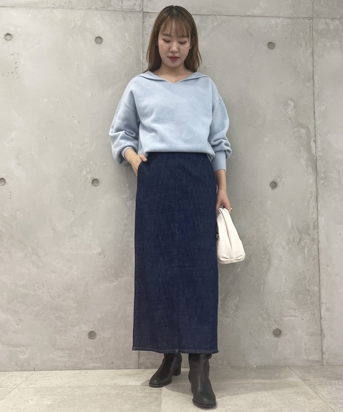 MADEMOISELLE ROPE'(マドモアゼル ロペ)の「<カシミヤ混>セーラーカラーニットプルオーバー(ニット/セーター・レディース・ホワイト/ブルー系その他6・38)」の15枚目の写真