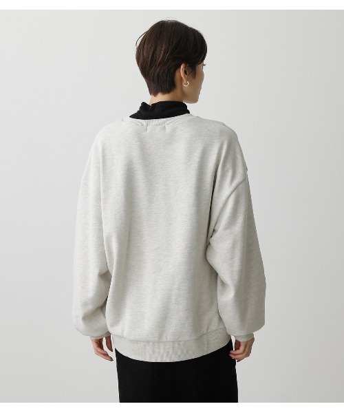 AZUL by moussy(アズールバイマウジー)の「COLLEGE SWEAT/カレッジスウェット(スウェット・レディース・杢グレー/ダークグリーン/ネイビー・FREE)」の9枚目の写真