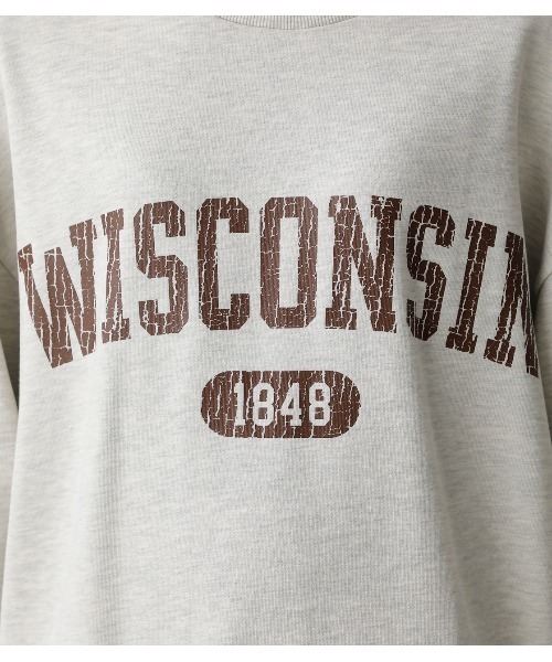 AZUL by moussy(アズールバイマウジー)の「COLLEGE SWEAT/カレッジスウェット(スウェット・レディース・杢グレー/ダークグリーン/ネイビー・FREE)」の11枚目の写真