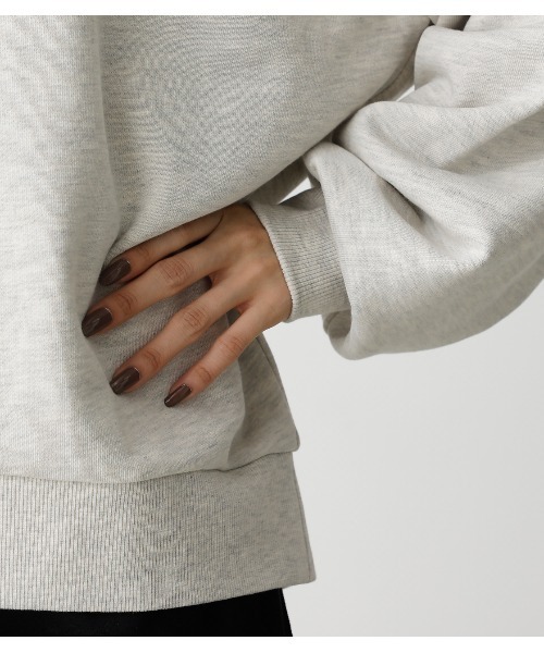 AZUL by moussy(アズールバイマウジー)の「COLLEGE SWEAT/カレッジスウェット(スウェット・レディース・杢グレー/ダークグリーン/ネイビー・FREE)」の12枚目の写真