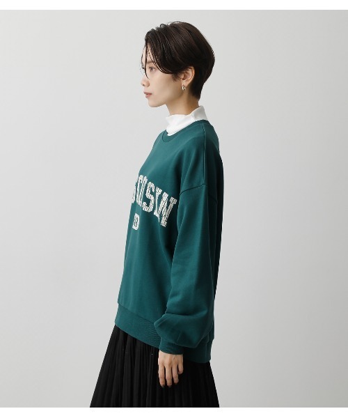 AZUL by moussy(アズールバイマウジー)の「COLLEGE SWEAT/カレッジスウェット(スウェット・レディース・杢グレー/ダークグリーン/ネイビー・FREE)」の17枚目の写真