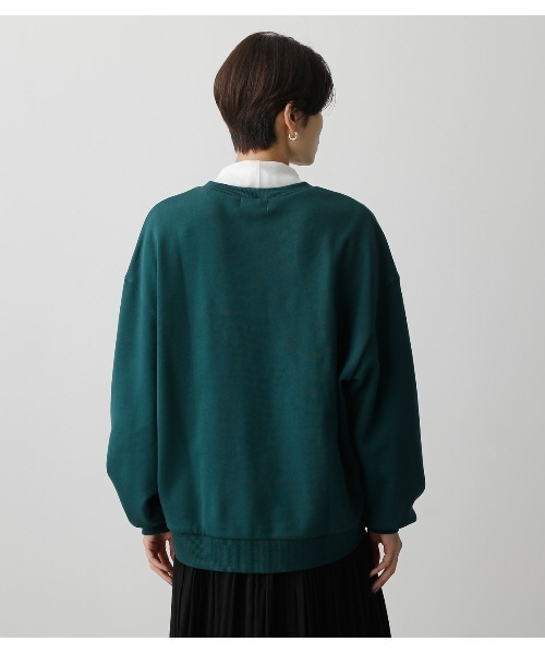 AZUL by moussy(アズールバイマウジー)の「COLLEGE SWEAT/カレッジスウェット(スウェット・レディース・杢グレー/ダークグリーン/ネイビー・FREE)」の18枚目の写真