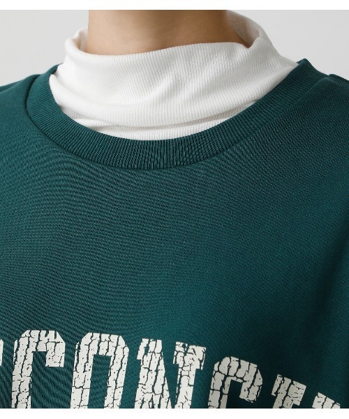 AZUL by moussy(アズールバイマウジー)の「COLLEGE SWEAT/カレッジスウェット(スウェット・レディース・杢グレー/ダークグリーン/ネイビー・FREE)」の19枚目の写真