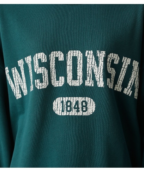 AZUL by moussy(アズールバイマウジー)の「COLLEGE SWEAT/カレッジスウェット(スウェット・レディース・杢グレー/ダークグリーン/ネイビー・FREE)」の20枚目の写真