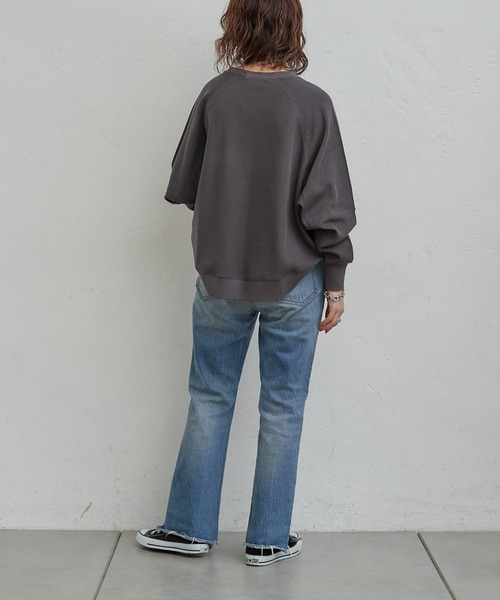 CIAOPANIC TYPY（チャオパニックティピー）の「変形ワッフルプルオーバー（Tシャツ/カットソー・レディース・チャコールグレー/アイボリー/グレー系その他・ONE SIZE）」の5枚目の写真