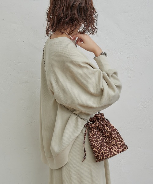 CIAOPANIC TYPY（チャオパニックティピー）の「変形ワッフルプルオーバー（Tシャツ/カットソー・レディース・チャコールグレー/アイボリー/グレー系その他・ONE SIZE）」の10枚目の写真