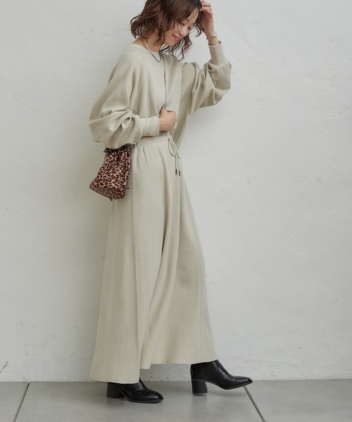 CIAOPANIC TYPY（チャオパニックティピー）の「変形ワッフルプルオーバー（Tシャツ/カットソー・レディース・チャコールグレー/アイボリー/グレー系その他・ONE SIZE）」の15枚目の写真