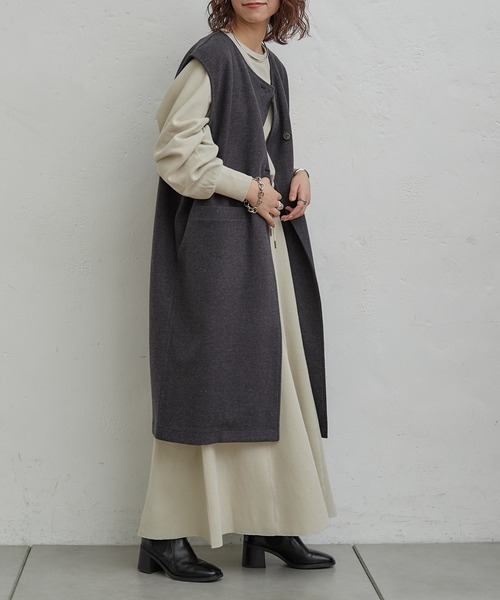 CIAOPANIC TYPY（チャオパニックティピー）の「変形ワッフルプルオーバー（Tシャツ/カットソー・レディース・チャコールグレー/アイボリー/グレー系その他・ONE SIZE）」の21枚目の写真