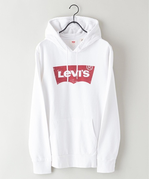 Levi's（リーバイス）の「【LEVI'S/リーバイス】バッドウィングブランドロゴプルパーカー 19622（パーカー・メンズ・ホワイト/ブラック・SMALL/MEDIUM/LARGE）」の2枚目の写真