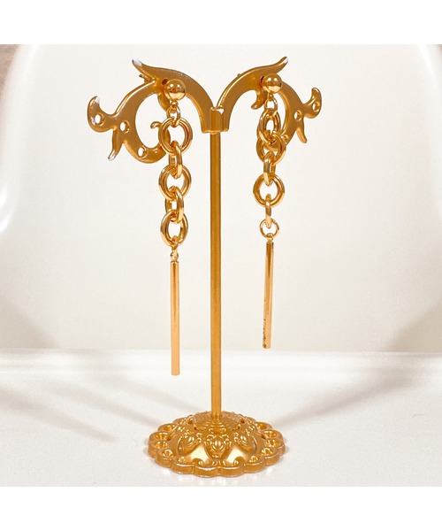 tone(トーン)の「【LoveAmooN】simplechain gold (MA)(ピアス(両耳用)・レディース・ゴールド・FREE)」の3枚目の写真