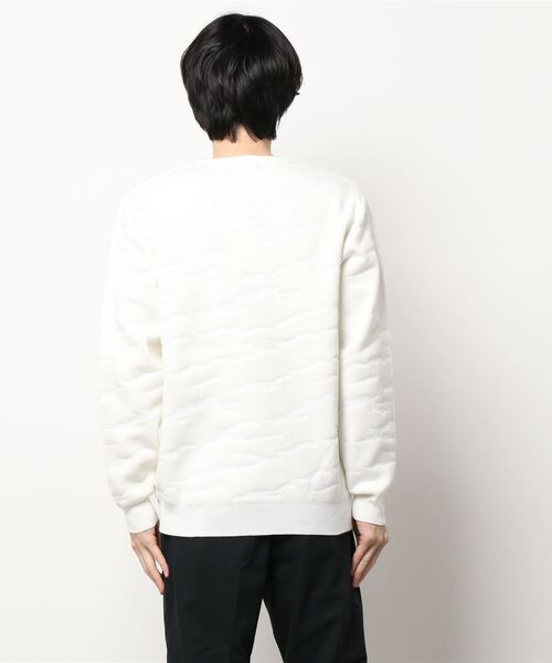 AZUL by moussy(アズールバイマウジー)の「SHADOW CAMO V/N KNIT/シャドウカモVネックニット(ニット/セーター・メンズ・ホワイト/ブラック/ピンク・MEDIUM/SMALL/X-LARGE/LARGE)」の5枚目の写真